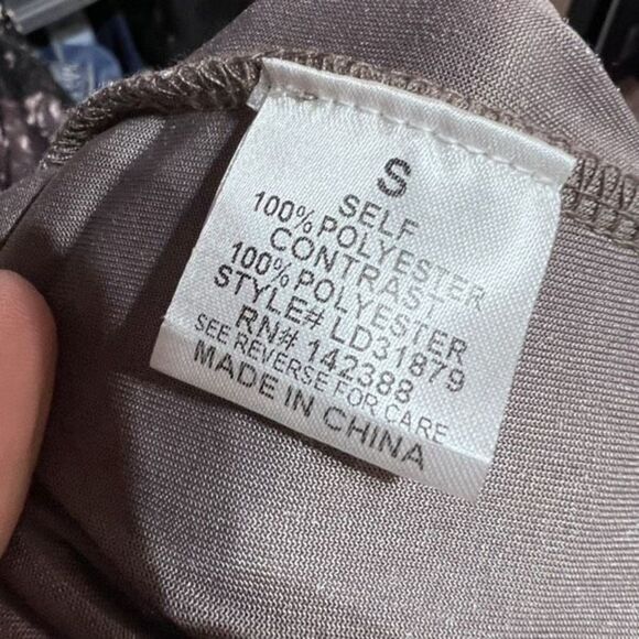 Essue Champagne Velvet Lace Slip Spaghetti Strap Mini Dress Size Small - Picture 7 of 10